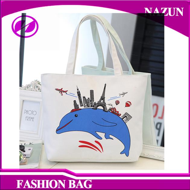 Wholesale european style canvas tote bag for shopping from China supplier 
