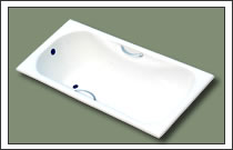 cast-iron enamel bathtub