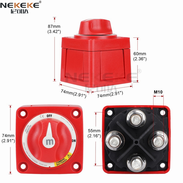 NEKEKE Auto Selector 4 Position Battery