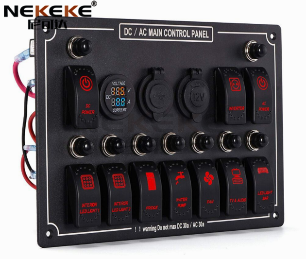 NEKEKE 12V 24V 125V 250V Waterproof