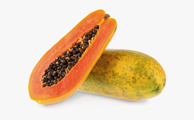Fresh Avocado And Papaya Fruits