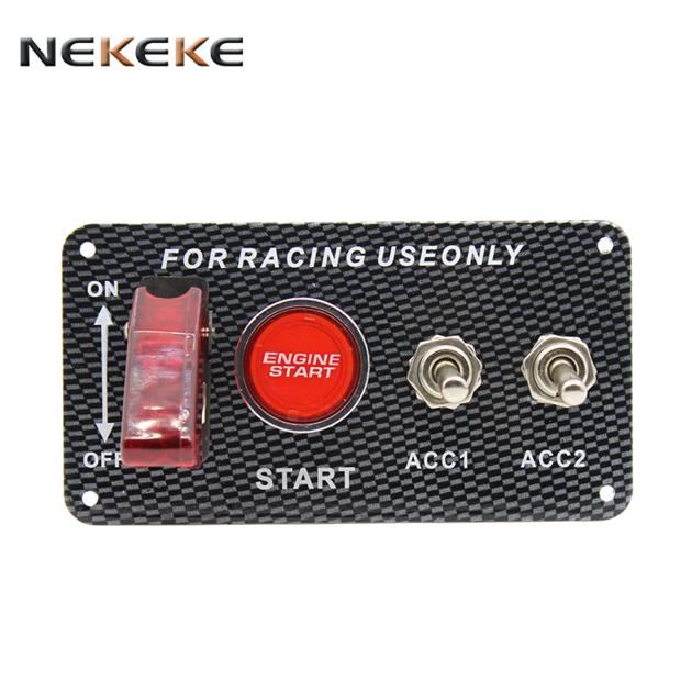 Race Car Ignition Accessory Engine Start Push Button Switch Panel