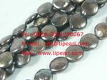 wholesale 12mm coffee coin freshwater pearl strand
