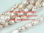 wholesale 8-9mm natural purple nugget freshwater pearl strand