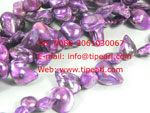 wholesale dark violet freshwater blister pearl strand