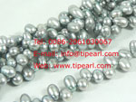 wholesale 5-6mm gray top drilled freshwater pearl strand