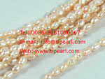 wholesale 3-3.5mm natural pink seed freshwater pearl strand