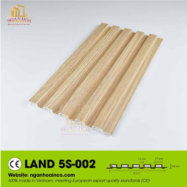 PVC Land 5S Plastic Wall Ceiling Cladding Panel SPC Wood Grain