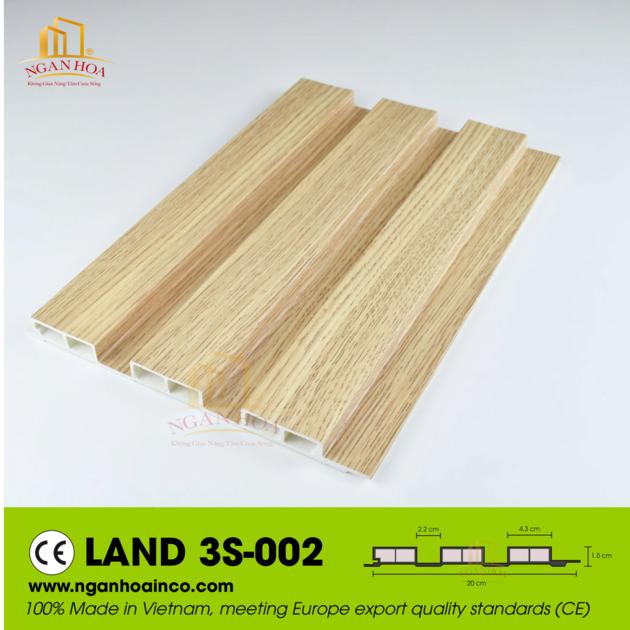 PVC Land 3S Plastic Wall Ceiling Cladding Panel SPC Wood Grain
