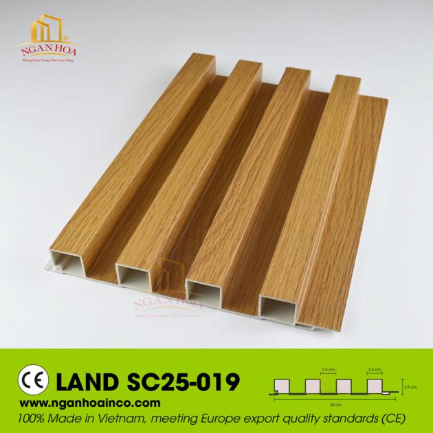 PVC Land SC25 Plastic Wall Ceiling Cladding Panel SPC Wood Grain