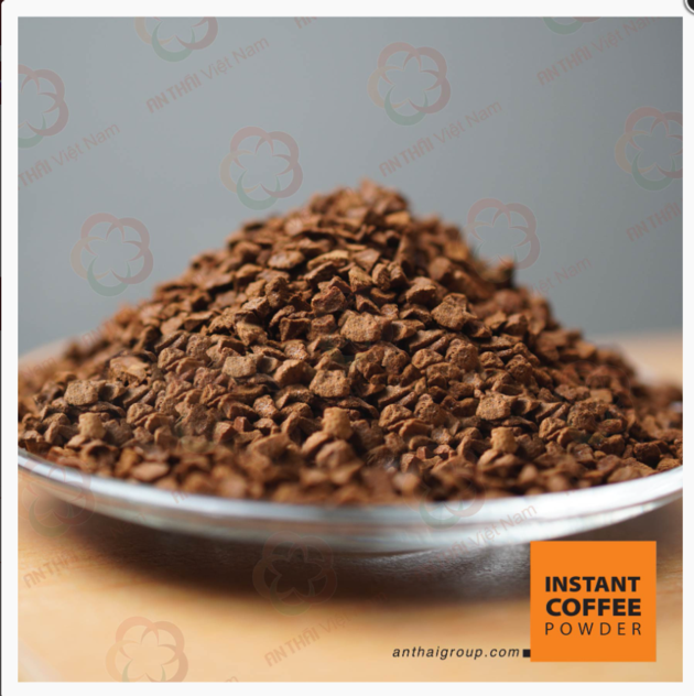 FREEZE DRIED INSTANT COFFEE GRANULES BITTER TASTE 
