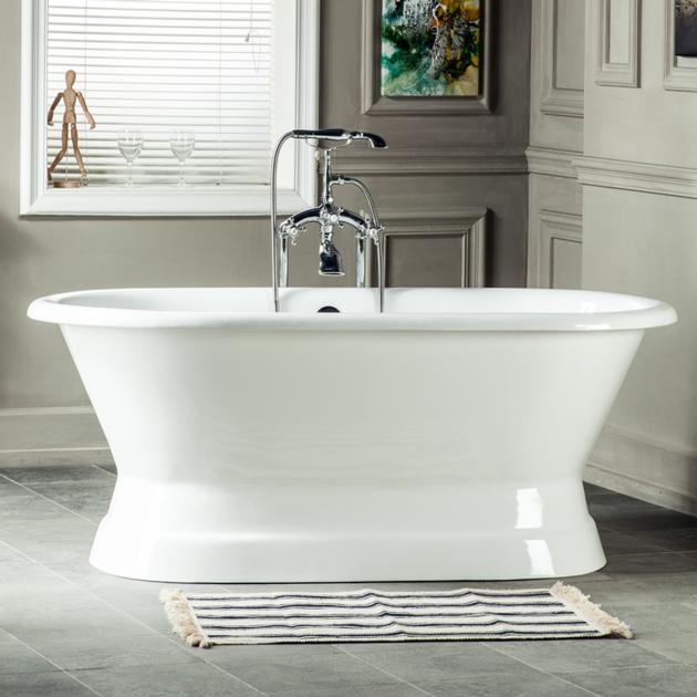 Pedestal Cast Iron Bathtub