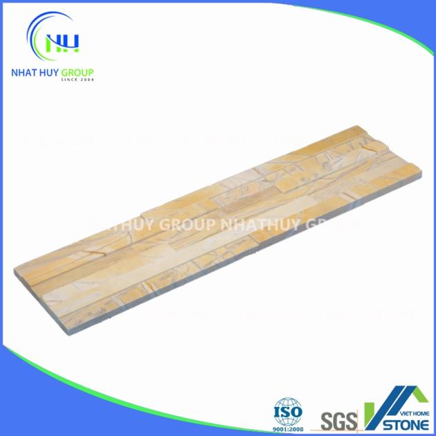 Vietnam Marble Split Yellow 4 Lines Wall Panel
