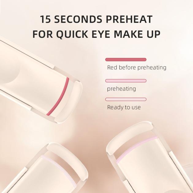 Rechargeable heated eyelash curler