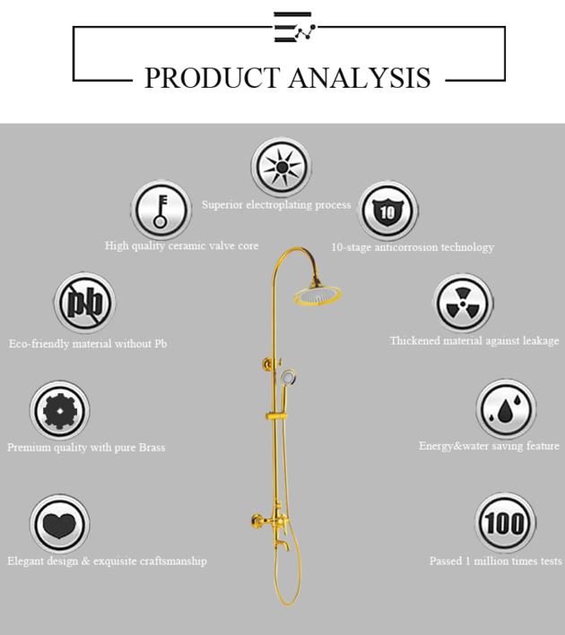 Royal Style Bathroom Shower Faucet Set