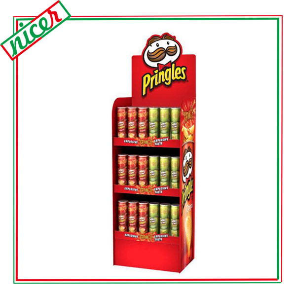 Flat shipping carton material Potato Chips Pop Displays