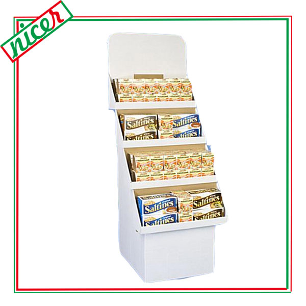 Strong corrugated material Biscuit Tiers Display Stands