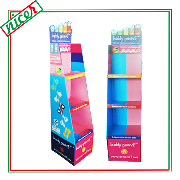 Custom printing paperboard POS Display Shelving