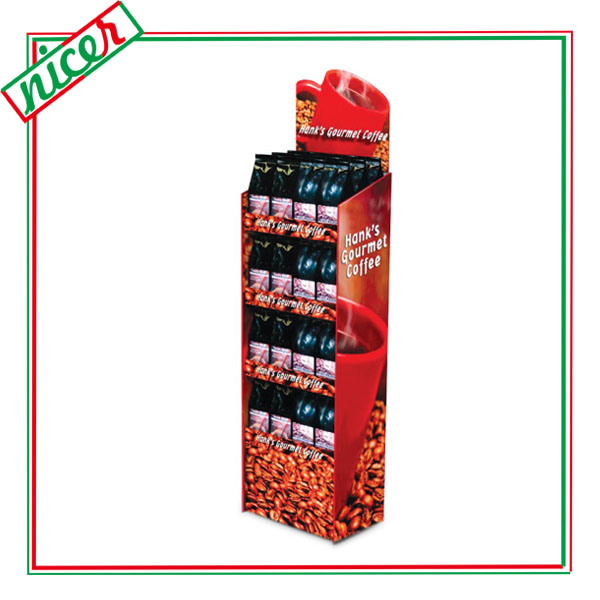 Economic cardboard material Point Of Sale Coffee Display