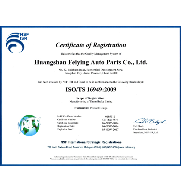 Brake Lining 19496 Greenning Test Drum