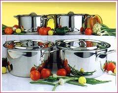 Stainless Steel Shallow Stock Pot with Cover