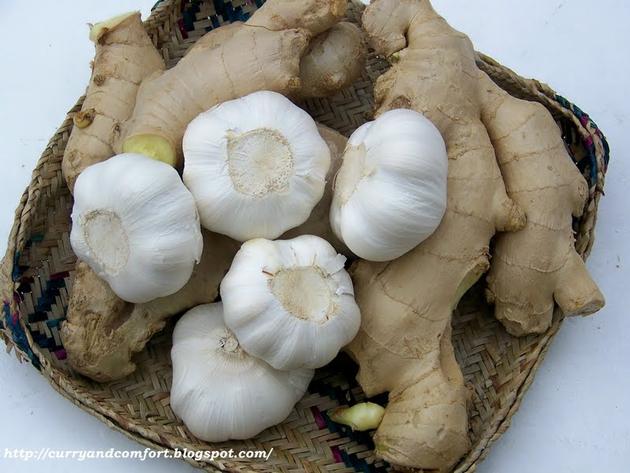 Spicy Matured Fresh Ginger and  White Garlic