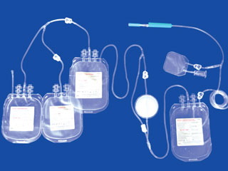 blood bag with in-line filters