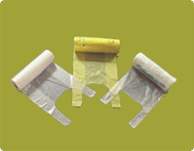 T-shirt bags on roll