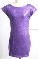 Purple sequin allover dresses