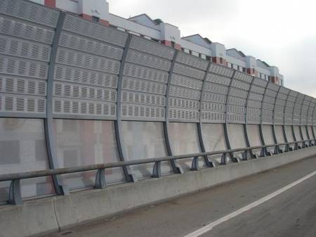 Aluminum Sound Barrier Absorbing Traffic and Machine Noises