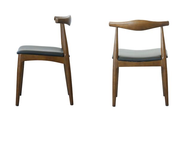 Solid Wood Nordic Elbow Dining Chair