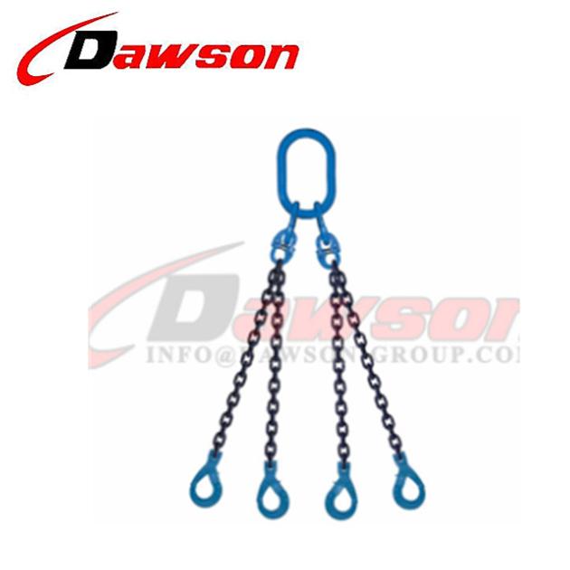 G100 3 & 4 Legs Lifting Chain Slings / Grade 100 Three and Four Legs Chain Sling / Quadruple Legs Ch