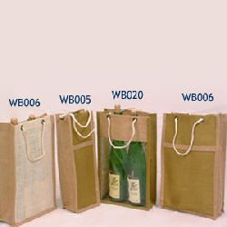 # WB020 | The Jute wine bag with transparent window