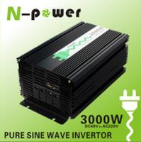 3000W Pure Sine Wave DC12V or 24V 48V 96V to AC110V 220VAC Power Inverter