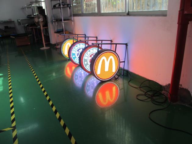 Outdoor Double Side Logo LED Sign