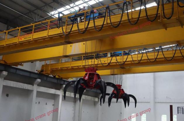 Double Girder Overhead Crane With Grab