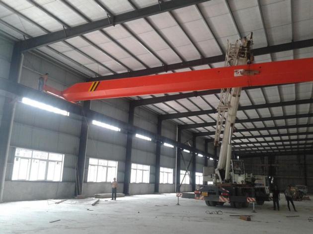 Workshop used electric traveling single girder overhead crane price 5 ton