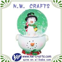 Resin snowman snow globes
