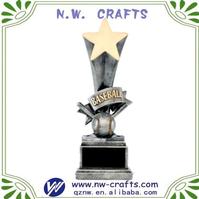 Rising star baseball trophy figurine
