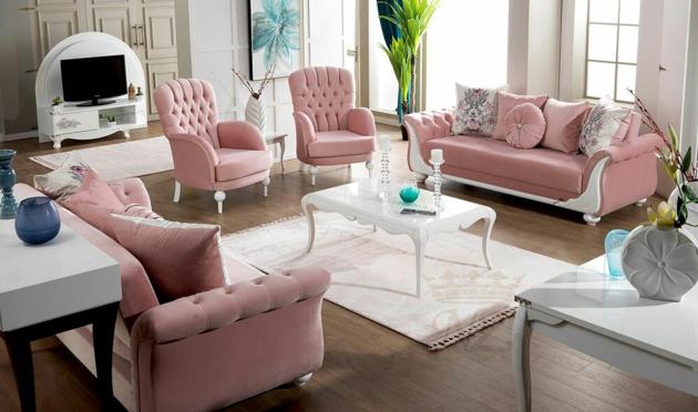 Shabby Pink Sofa
