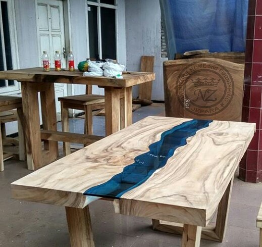 Set Table Dining Trembesi Minimalist Jepara