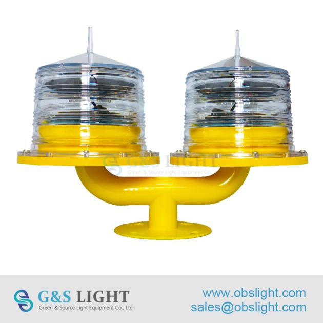 solar double Low intensity aviation obstruction lights