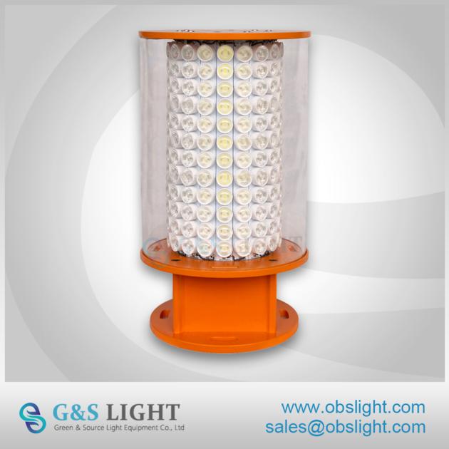White flashing Light High Intensity Type A Obstruction Light / Aircraft Warning Lights On Towers