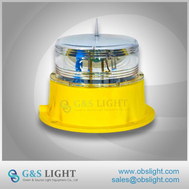 ed color, steady burning, Low Intensity Obstruction Light / Solar LED obstruction light for 45m towe