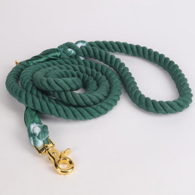 OKEYPETS Pet Rope Lead Soft Custom Heavy Duty Adjustable Handmade Colorful 100% Cotton Leash 