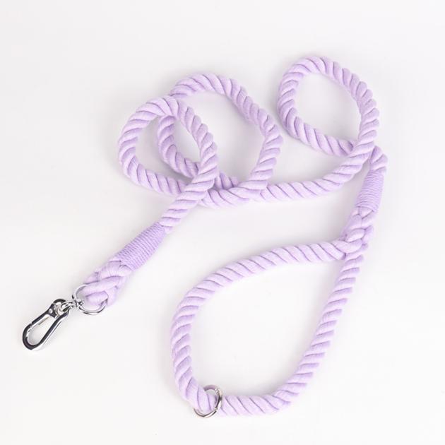 OKEYPETS Outdoor Multi-Colors Thick Braided Climbing Colour Cotton Rope Dog Leash And Collar