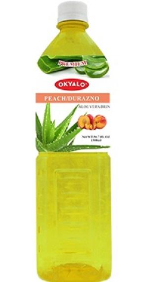 okyalo: peach aloe vera drink in 1.5L, Okeyfood