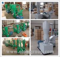 Pellet press with harmmer mill