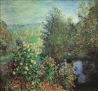 Oil Painting - A Corner Of The Garden At Montgeron 