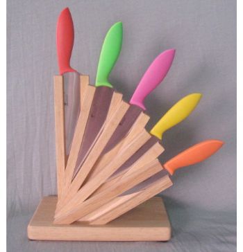 6PCS kitchen knife block set